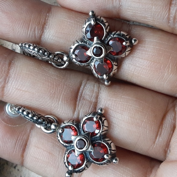 925 Genuine Garnets Earrings and Ring Set. FIRM. - Picture 16 of 17